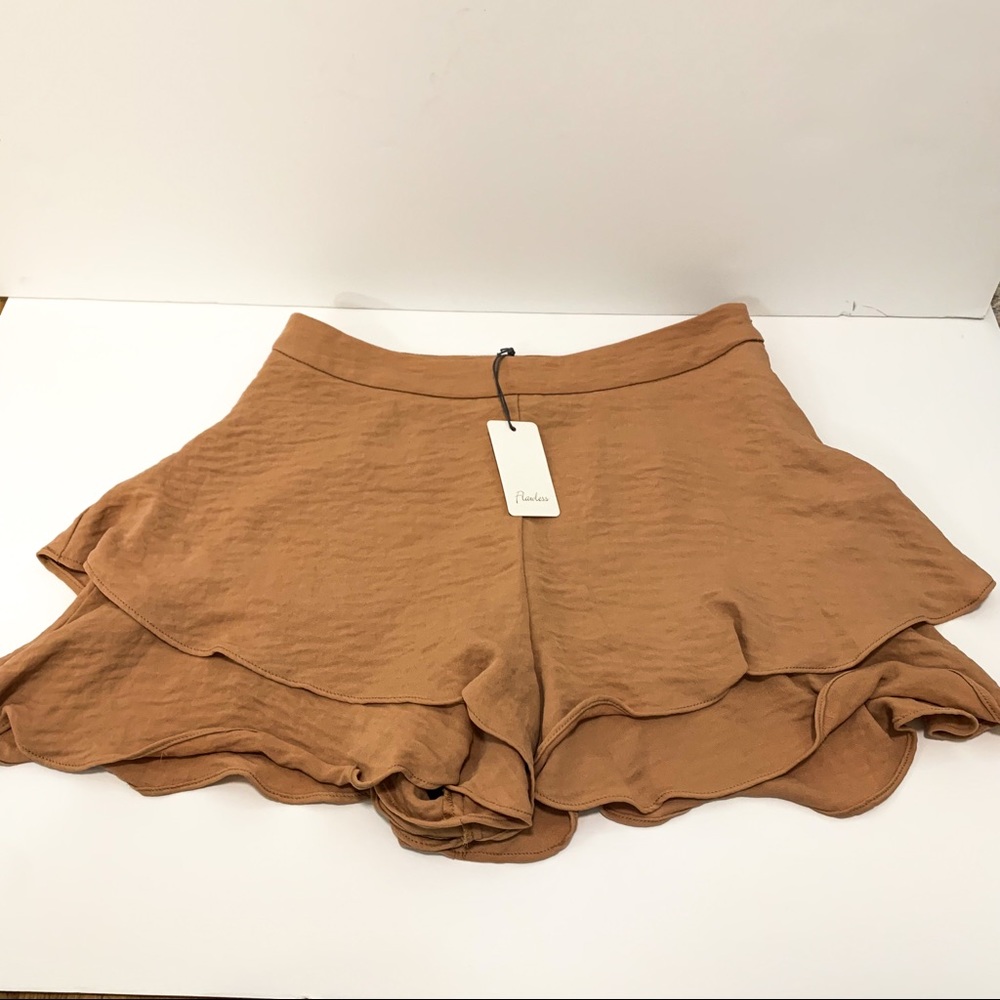 NEW Boutique Terra Cotta Ruffle High Waist Shorts